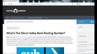 How to Find Silicon Valley Bank Routing Number [upl. by Dera]