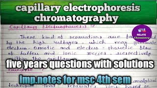 capillary electrophoresis chromatography  principle  Applications relatechemistry21 [upl. by Valenza141]