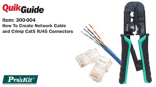 QuikGuide How To Crimp a RJ45 Connector and Create a network Cable [upl. by Ymij980]