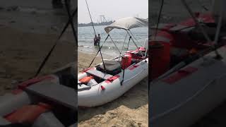 Costco Tobin Sports Inflatable Boat  TRIPLE OUTBOARD TEST [upl. by Chuck]