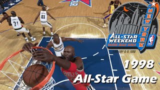 1998 ALLSTAR GAME  Jordan Kobe Shaq Grant Hill Iverson Garnett Kidd Mourning Webber 2K24 [upl. by Mccallion766]