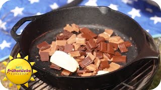 Dessert vom Grill  XL S’Mores mit Schokolade und Marshmallows  SAT1 Frühstücksfernsehen [upl. by Conan]