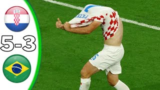 World Cup  Croatia vs Brazil 53 Extended Highlights amp All Goals  Fifa World Cup 2022 [upl. by Gillian]