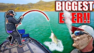 Catching the Biggest Smallmouth Bass EVER on Film with a Glide Bait [upl. by Freyah]