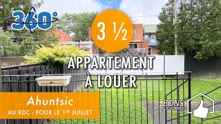 Réalité virtuelle appartement à louer  Apartment for rent  Ahuntsic 3 12 [upl. by Alimrahs]