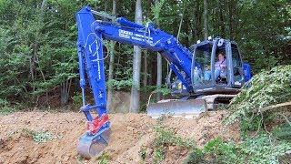 Kettenbagger KB 1550 K mieten – Baggerarbeiten im Wald – GoPro in der Kabine [upl. by Donnie]