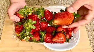 Como desinfectar sus fresas sin gastar dinero USANDO ESTOS INGREDIENTES Verán que sucias están [upl. by Dez]