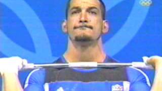 Pyrros Dimas  2075kg CampJ Gold Medal Attempt 2004 Olympics [upl. by Rockie]