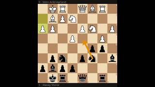 1991 Gausdal Aarland Shirov A16 English Opening Anglo Indian Defense Queens Knight Variation [upl. by Nisay]