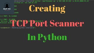 TCP Port Scanner in python [upl. by Puto]