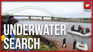 Police divers at scene of Runcorn Bridge murder arrest [upl. by Rosette379]