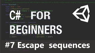 escape sequences in C  Hindi C Sharp Escape Sequence Tutorials in Hindi by Logical Programmer [upl. by Faruq]