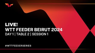 LIVE  T2  Day 1  WTT Feeder Beirut 2024  Session 1 [upl. by Nivre586]