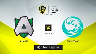 Alliance vs Beastcoast ESL One Hamburg 2019 bo3 game 1 Jam amp Mael [upl. by Ardnazil217]