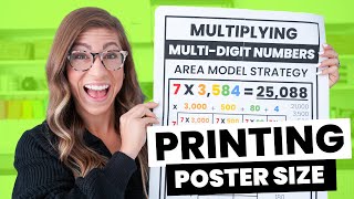 How to Print Poster Size  Tutorial for Teachers [upl. by Drusilla]