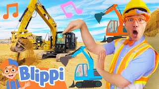 Im an EXCAVATOR song  Music Video  Blippi Vehicle Songs  Fun Educational Videos for Kids [upl. by Nahallac]