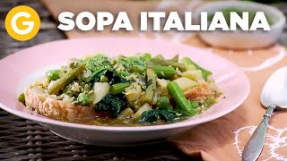 Sopa Minestrone La reina de las sopas 👑  El Gourmet [upl. by Nalo]