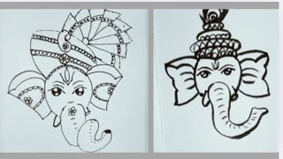 very easy ganesha drawing step by steptutorial [upl. by Catton]