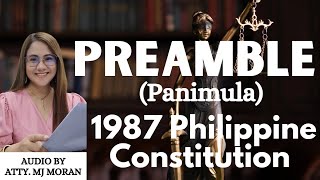 Preamble1987 Philippine Constitution  Panimula ng Saligang Batas  Audio CodalEnglish amp Filipino [upl. by Nanon412]