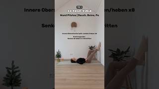 5 Min Wand Pilates Workout Bauch Oberschenkelinnenseite Po ✨ Tag 3 • 24 Tage Yoga wallpilates [upl. by Yatnohs734]