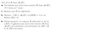 Exo  Comment utiliser et montrer légalité de 2 polynômes caractéristiques [upl. by Adine272]