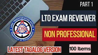 NONPROFESSIONAL DRIVERS LICENSE EXAM REVIEWER 100 ITEMS  LTO EXAM REVIEWER NONPROFESSIONAL Part 1 [upl. by Delsman990]