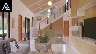 Cozy 4Bedroom LoftType Small House Design Idea 8x12 Meters Only [upl. by Norrag]