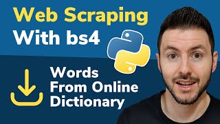 Web Scraping With Python and Beautifulsoup  Get All Words From Online Dictionary [upl. by Standice]