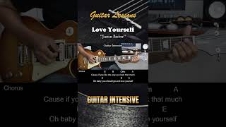 Love Yourself  Justin Bieber  EASY Guitar Tutorial with Chords  Lyrics chordgitar [upl. by Padgett609]