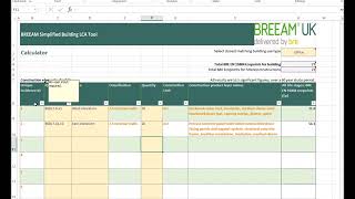 BREEAM Mat 1 tutorial 3 Introduction to the BREEAM Simplified Building LCA tool [upl. by Ji325]