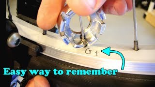 Straighten a bike wheel with the simple quotGtquot method truing [upl. by Alegnaed]