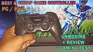 Best amp Cheap Wired PCPS3 Game ControllerGamepad I RPM Euro Games I Unboxing  Review  Gaming Test [upl. by Lacym]