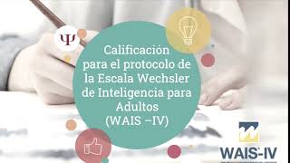 Tutorial  Cómo aplicar revisar y calificar el WAIS IV [upl. by Azal298]