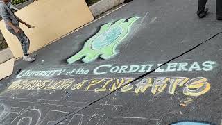 University of the Cordilleras Bachelor of Fine Arts chalk art [upl. by Duane]