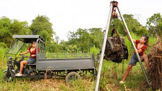 Repair Restoration Maintenance Oil Machine Swept Away by Flood Water Abandoned Scrap Machine [upl. by Nim]