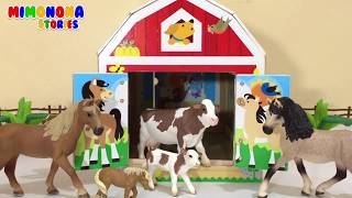 Aprende Nombres y Sonidos de Animales dela Granja 🐮🐷 Videos infantiles ✨ Mimonona Stories [upl. by Curson411]