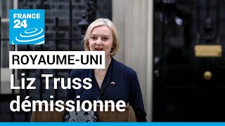 RoyaumeUni  la Première ministre Liz Truss annonce sa démission • FRANCE 24 [upl. by Llenrep]