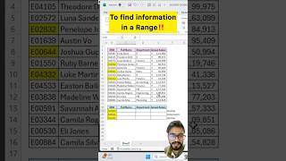 To find information in Range‼️Use Amazing Lookup Functions exceltips excel exceltutorial shorts [upl. by Martine]