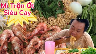 Thử Thách 5 Gói Mì Tôm Và 7 Lạng Tôm Để Làm Món Mì chộn Siêu Cay MukBang [upl. by Casady]