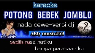 POTONG BEBEK JOMBLO  KARAOKE NADA CEWE  VERSI DJ ALDY MUSIC358  LAGU VIRAL TIKTOK  CITA CITATA [upl. by Oona]