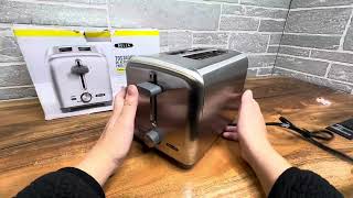 BELLA Stainless Steel 2 Slice Toaster with Extra Wide Slots amp Removable Crumb Tray Review [upl. by Mccreary]