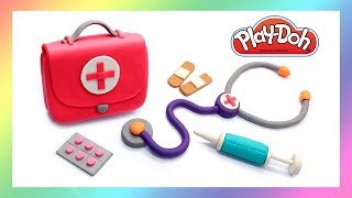 How to Make First Aid Kid Toy Play Doh Doctor DIY Tutorial for Kids Doll First Aid Kit [upl. by Einimod]