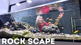 Building an African Cichlid Aquascape with Rocks [upl. by Sophey89]