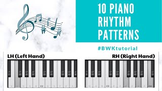 10 Piano Accompaniment Rhythm Patterns  Uptempo Songs Made Easy [upl. by Imekawulo]