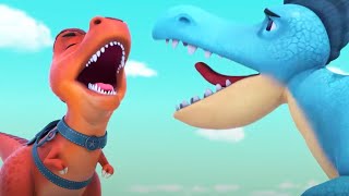 TRex Vs Spinosaurus  Dino Ranch  Cartoons for Kids  WildBrain Toons [upl. by Adieren]