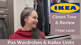 Ikea Pax Wardrobe 1 Year Review  Closet Organization Tips Tour 2024 [upl. by Anette]