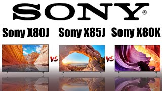 Sony X80J vs Sony X85J vs Sony X80K TV Comparison 2022  Which TV is better for you [upl. by Otinauj]