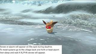 Alpha Eevee overworld location in Pokemon legends Arceus [upl. by Ikkiv]