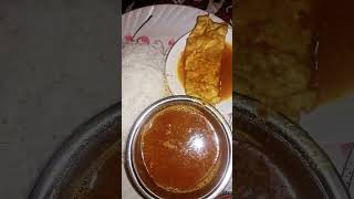 raate dimer jhol diye darun khawa holo😋😋dinner thali short video [upl. by Sevein545]