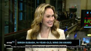 Sirish Subash America Top Young Scientist 2024 Joins NYSE TV Live [upl. by Noimad]